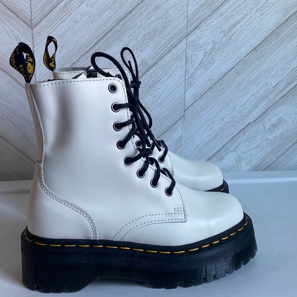Dr. Martens Shoes - New Dr. Martens Jadon white platform combat boots 6